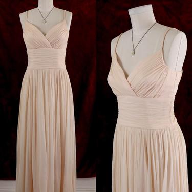 Jessica McClintock/ Made in the USA/ Evening Gown/ Maxi Dress/ Goddess Dress/ Etherial/ Wedding Dress/ Size 6/ Size Small/ Pale Pink 