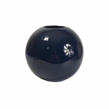 Vintage 80's Memphis Design Style Round Ceramic Sphere Vase 