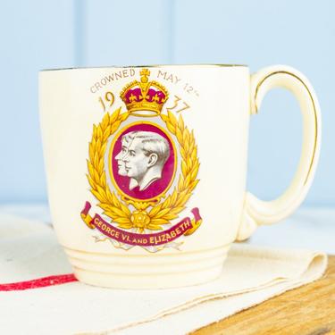 Vintage King George VI and Queen Elizabeth 1937 Coronation Mug