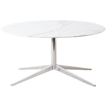 Florence Knoll Marble Dining Table with Star Base by ErinLaneEstate
