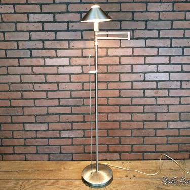 Silver Holtkötter Floor Lamp with Adjustable Arm 