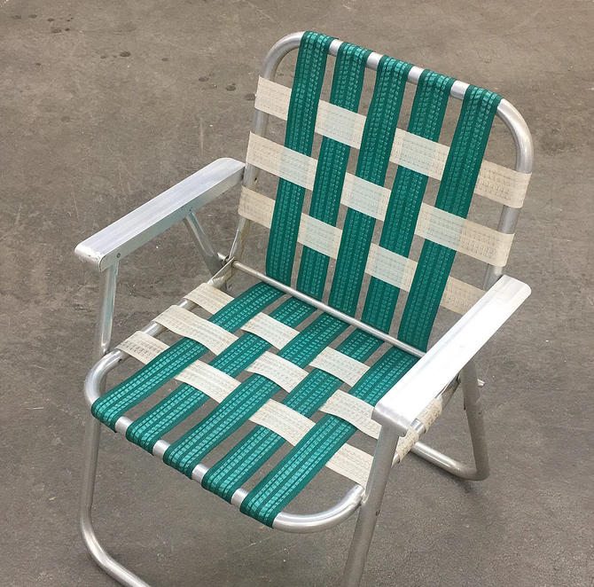 Vintage Lawn Chair Retro 1960s Mid, White Metal Vintage Outdoor Chairs