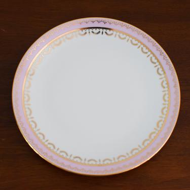 Set of 6 Epiag China with Pink and Gold Rim 