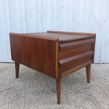 Mid Century Modern Two Drawer End Table by Lane