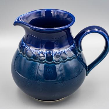 Rosenthal Cobalt Blue Pitcher | Vintage Studio Line Mid Century Design Pottery Art in the Style of Bjorn Wiinblad 
