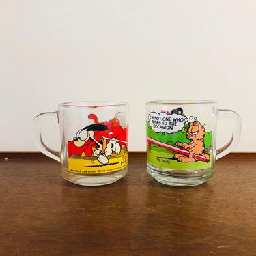 1978 and 1980 McDonald's Garfield Collectable Mugs, Set of 2 