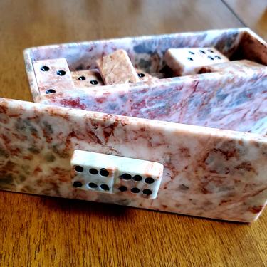 Marble Dominos Set Pink Color 