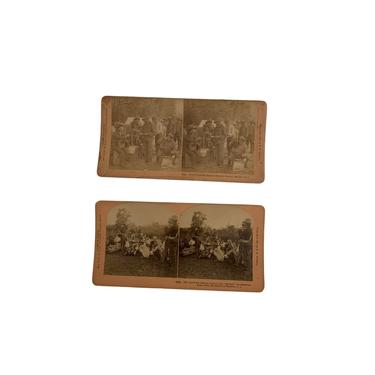 1899 Spanish American War- Lot of 2 Stereoscope Cards 