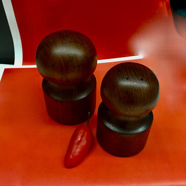An Early Vintage Mid Century Salt and Pepper Shakers by Gunnar Cryen Denmark 