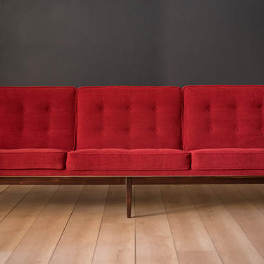Vintage Florence Knoll Three-Seat Rosewood Sofa 