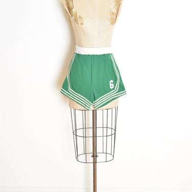 vintage 60s track shorts Speedline green white striped jogging athletic S clothing 