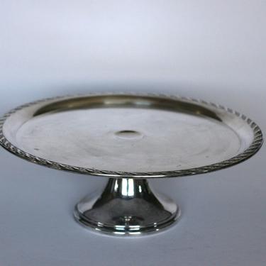 vintage silver plate cake stand 