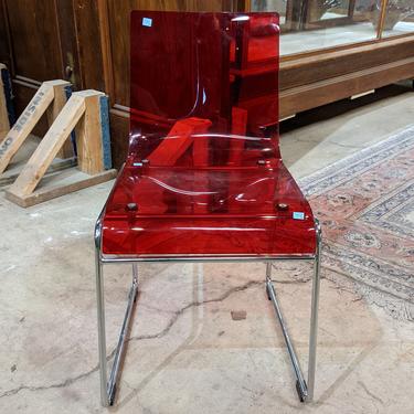 Red Lucite Chair