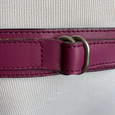 90s sleek leather belt Fuchsia pink smooth Mondi wrap cinch style belt 80s 90s skinny Mondi Italy ~ belt size 28” waist Medium 