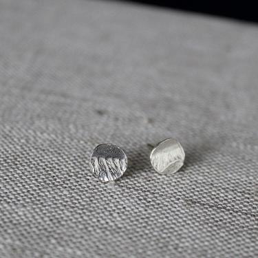 Sterling Silver Tiny Reticulated Post Earrings 