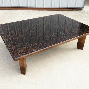 Vtg JAPANESE WAKASA LACQUER CHABUDAI Low Coffee or Dining Table ASIAN ART Decor