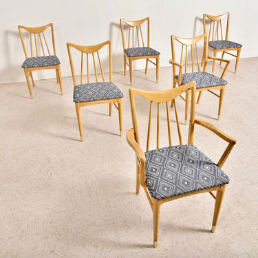 Blonde Vintage Dining Chair Set Chairs