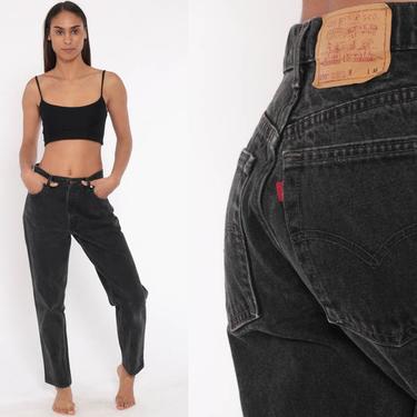 90s Black Mom Jeans 28 Levis Jeans High Waist Jeans 80s Jeans Levi Denim Pants 550 Vintage Hipster Levi Strauss Tapered Slim 90s Small 6 