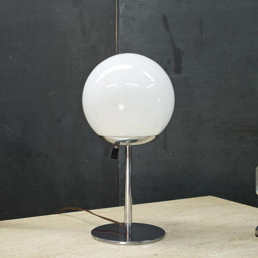 Danish White Gumball Table Lamp Dimmable Exc Condition Vintage Mid-Century Holm Sorensen Denmark 