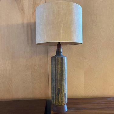 Tall Mid Century Modern Art Pottery Table Lamp