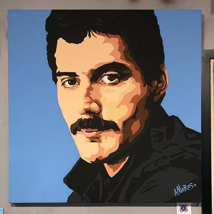                   &lsquo;Freddie Mercury&rsquo; painting