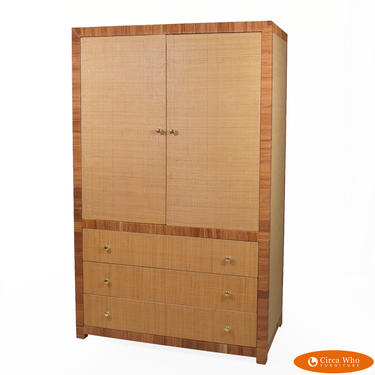 Wrapped &#038; Woven Rattan Armoire