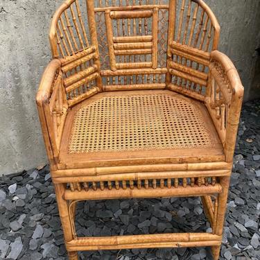 Great vintage bamboo Brighton chair BOHO chic 