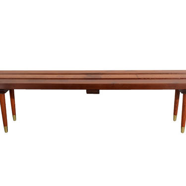 Slat Bench Cocktail Table Redwood Bench Mid Century Modern Nelson Style 
