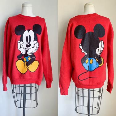 Vintage 1980s Mickey Mouse Sweatshirt / L 