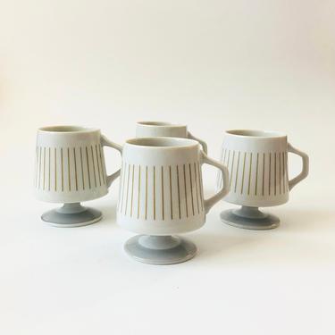 Mid Century Tapered Ceramic Mugs by Nasco - Set of 4 