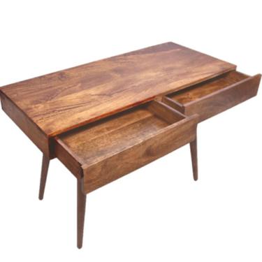 Wood Desk With Drawers, Solid Wood Computer or Laptop Desk 