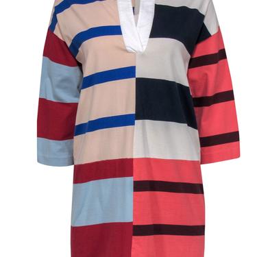 Stella McCartney - Multicolored Striped Collared Rugby-Style Dress Sz 10