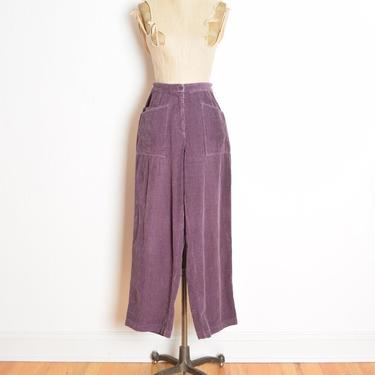 vintage 90s pants J Jill purple corduroys high waisted wide leg trousers M clothing grunge 
