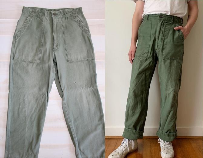 Vintage Army Pants, Green, Workwear, Utility Trousers, OG-107, Military ...
