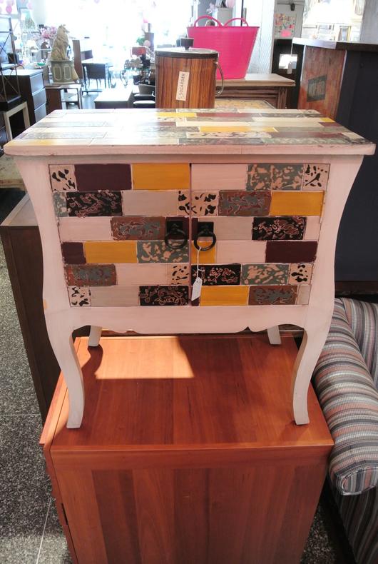 Patchwork side table - $225
