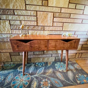 Mid Century Modern Entry Table Sofa Table with Drawers 