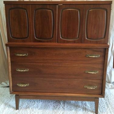 Vintage mid century walnut dresser -- $495