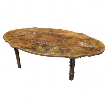 Bronze Coffee Table with Biblical Scenes by Philip and Kelvin LaVerne
