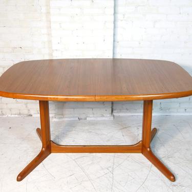 Vintage mcm teak oval dining table by RASMUS made in Denmark | Free delivery in NYC and Hudson Valley areas 
