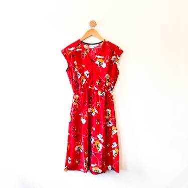 Monica Dress in Red Floral