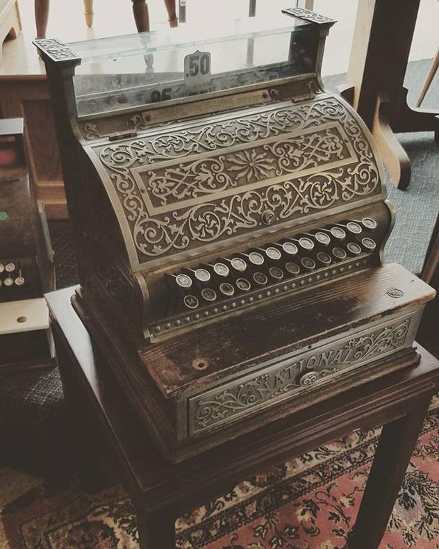 SOLD. Early National Cash Register, $335.
