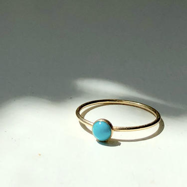 Sleeping Beauty Turquoise Stacking Ring in 14k Gold Fill 