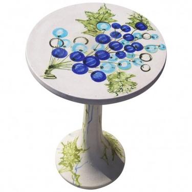 Hand-Painted Ceramic Side Table by Raymor