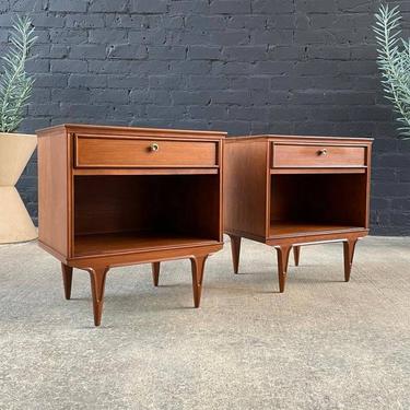 Pair of Mid-Century Modern Walnut Night Stands for Imperial Furniture, c.1960’s 