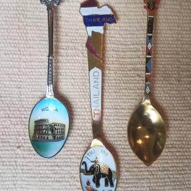 Vintage spoons Rome, Thailand and Toledo, Spain 