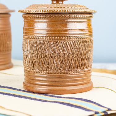 Vintage French Stoneware Spice Jar