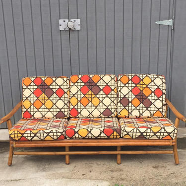 Vintage Mid Century bamboo and brass sofa - Pickup and delivery to selected cities 