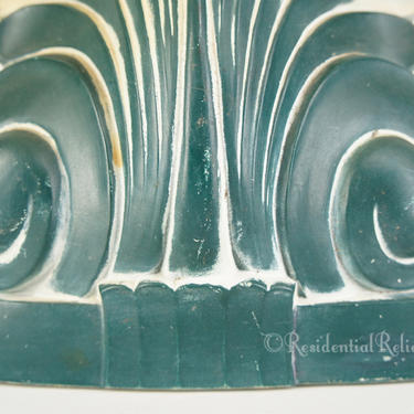 Green leaf plaster table lamp, circa 1930s