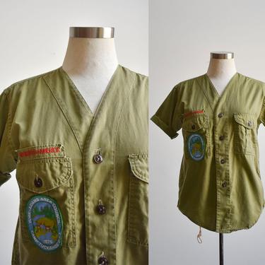 1970s Short Sleeve Boy Scouts Uniform Shirt 