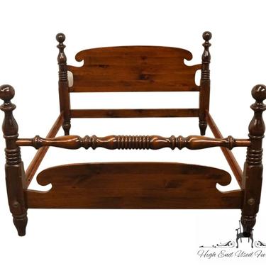 ETHAN ALLEN Antiqued Pine Old Tavern Queen Size Cannonball Bed 12-5600 